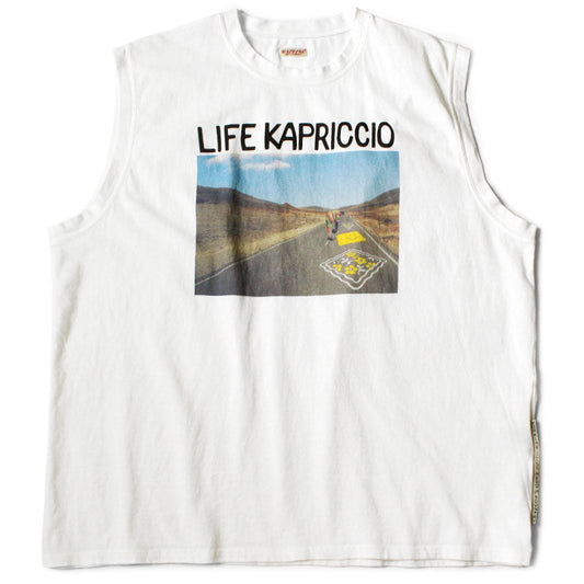 Kapital Jersey Sleeveless Big Tee (Life Kapriccio Road Sign Painter)