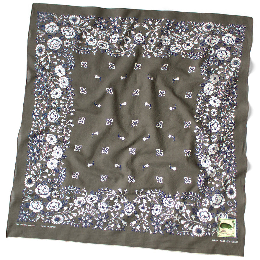 Kapital Fastcolor Selvedge Bandana (Churchill Garden) 30x30