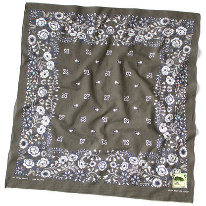 Kapital Fastcolor Selvedge Bandana (Churchill Garden) 30x30