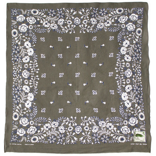 Kapital Fastcolor Selvedge Bandana (Churchill Garden) 30x30