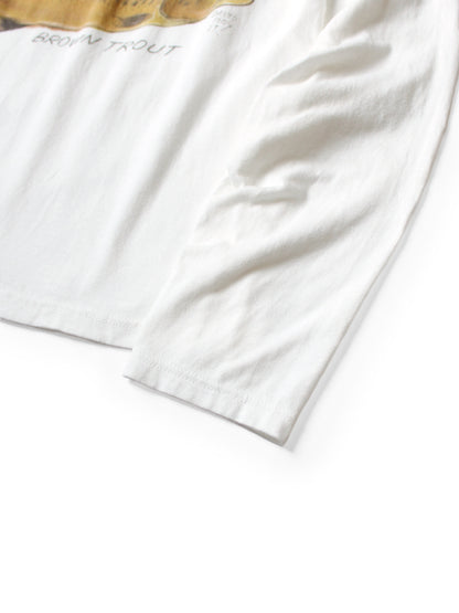 Kapital Jersey Crew Long Sleeve T-Shirt (2 Trout Peckish Rainbowy Print)