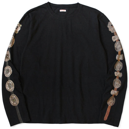 Kapital Jersey Crew Long Sleeve T-Shirt (Concho Belt Sleeve)