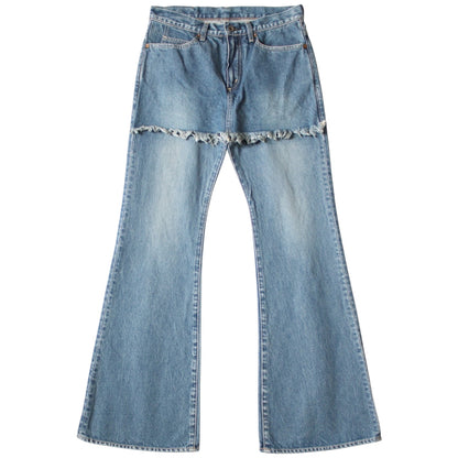Kapital 14oz Denim 5P Apron-Skouser Flared Pants (Processed)