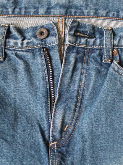 Kapital 14oz Denim 5P Apron-Skouser Flared Pants (Processed)