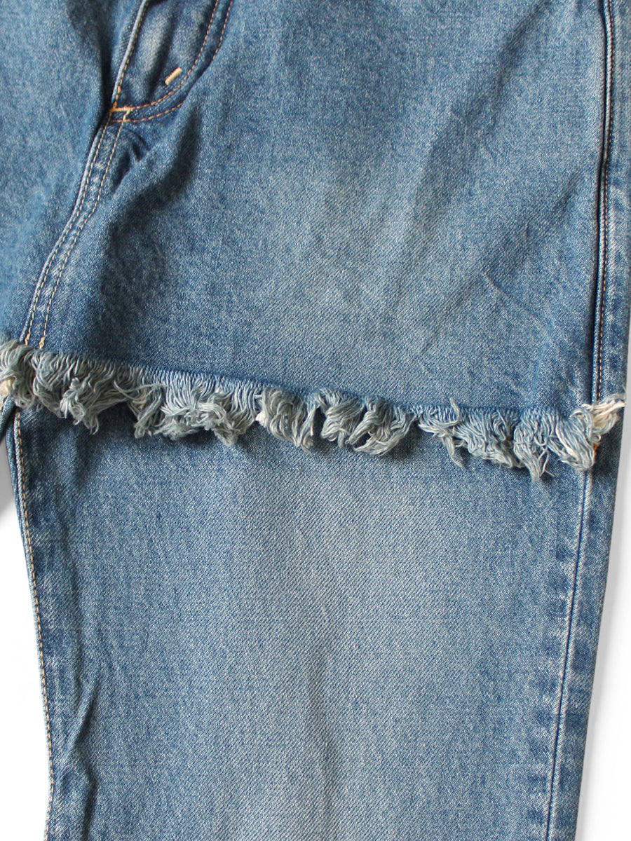 Kapital 14oz Denim 5P Apron-Skouser Flared Pants (Processed)
