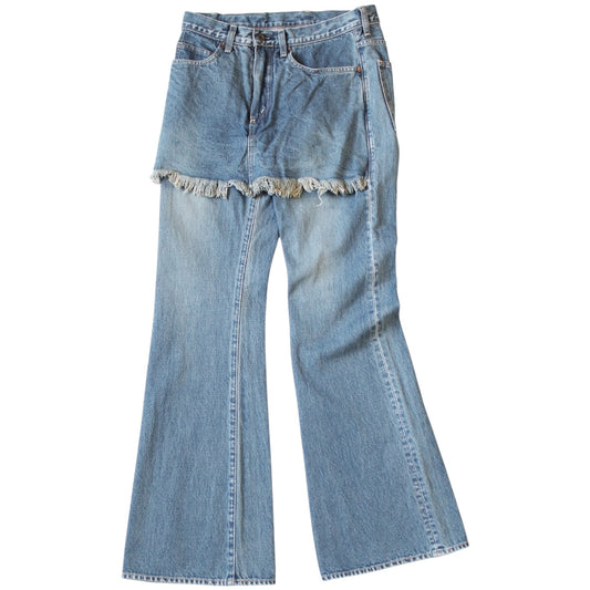 Kapital 14oz Denim 5P Apron-Skouser Bootcut Pants (Processed)