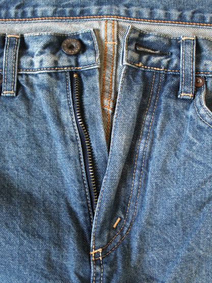 Kapital 14oz Denim 5P Apron-Skouser Bootcut Pants (Processed)