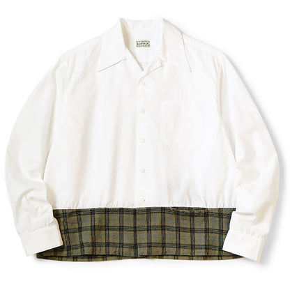 Kapital Ox x Wool Check Dog-Bite Open-Collar Shirt