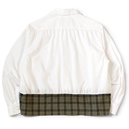 Kapital Ox x Wool Check Dog-Bite Open-Collar Shirt