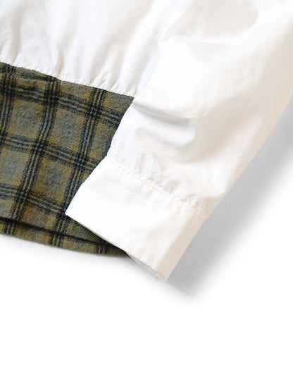 Kapital Ox x Wool Check Dog-Bite Open-Collar Shirt