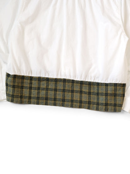 Kapital Ox x Wool Check Dog-Bite Open-Collar Shirt