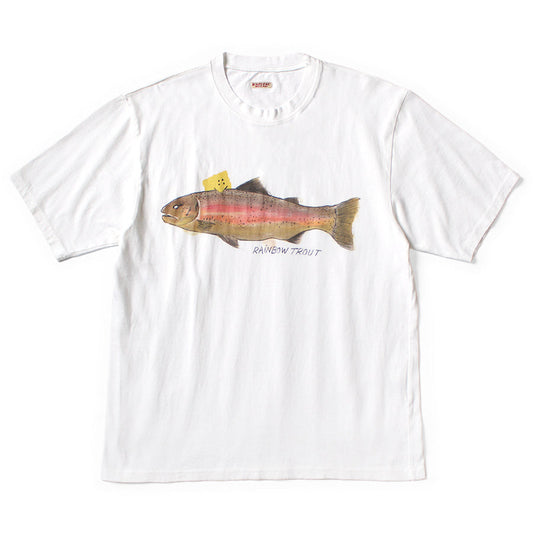 Kapital Jersey Crew T-Shirt (1 Trout Peckish Rainbowy Print)
