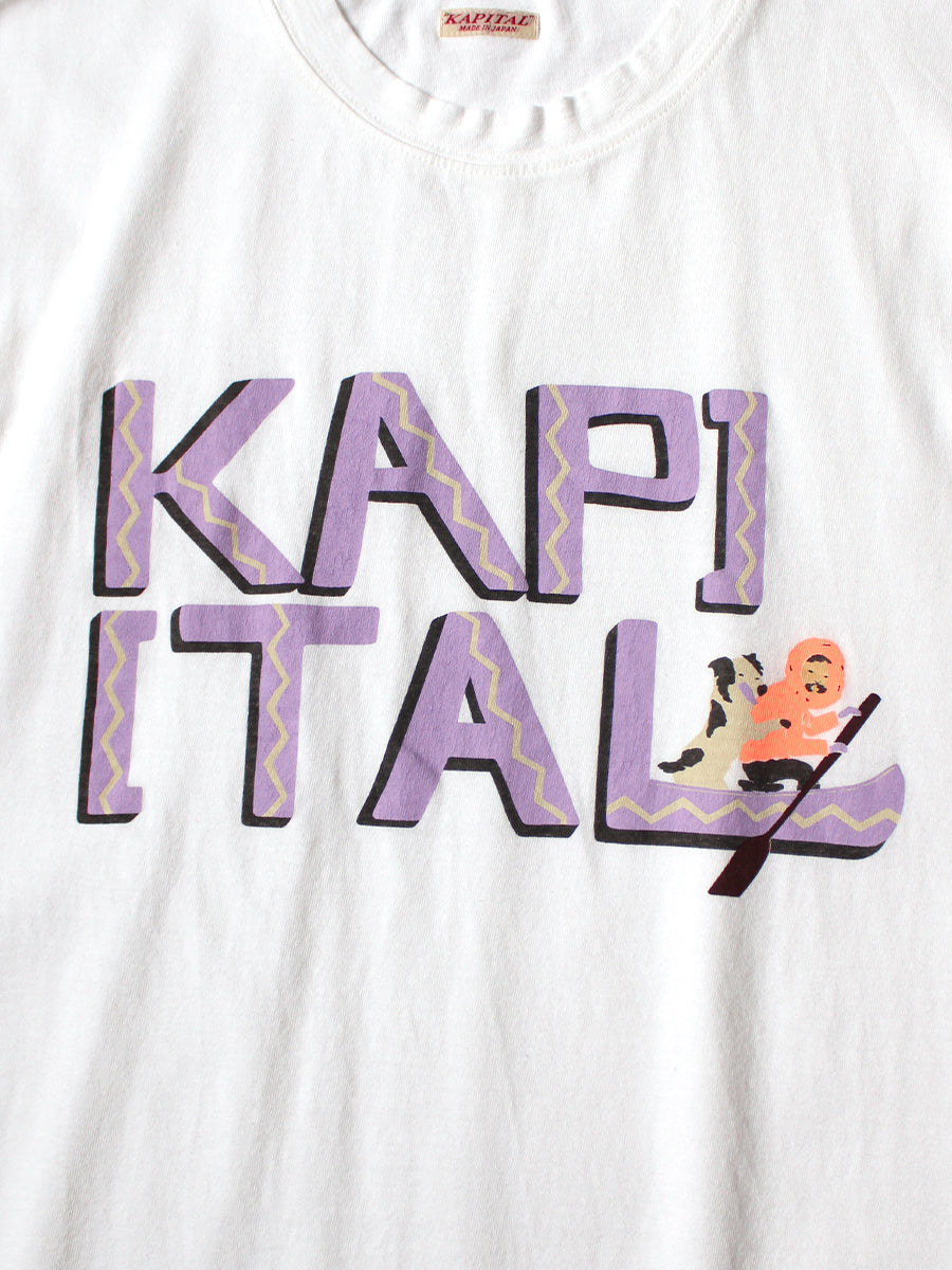 Kapital Jersey Crew T-Shirt (Canoe Kapital Print)