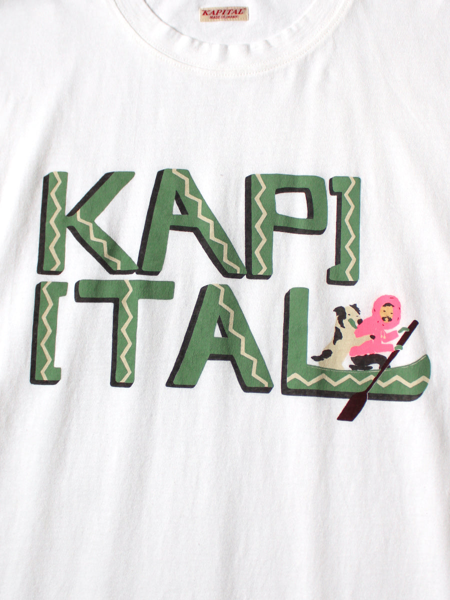 Kapital Jersey Crew T-Shirt (Canoe Kapital Print)