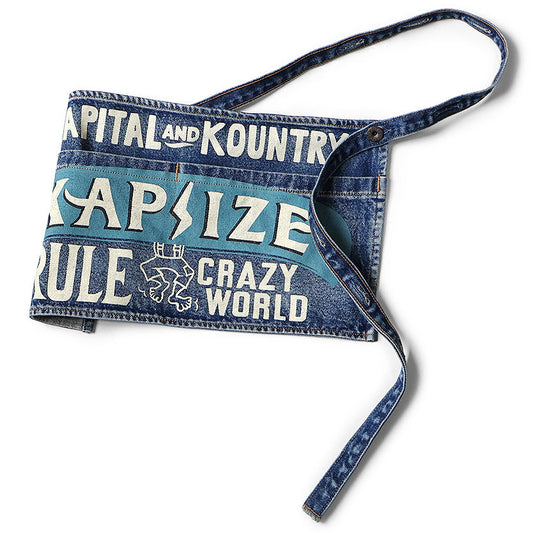 Kapital 13oz Denim Distressed Short Apron (Kapsize Rule)