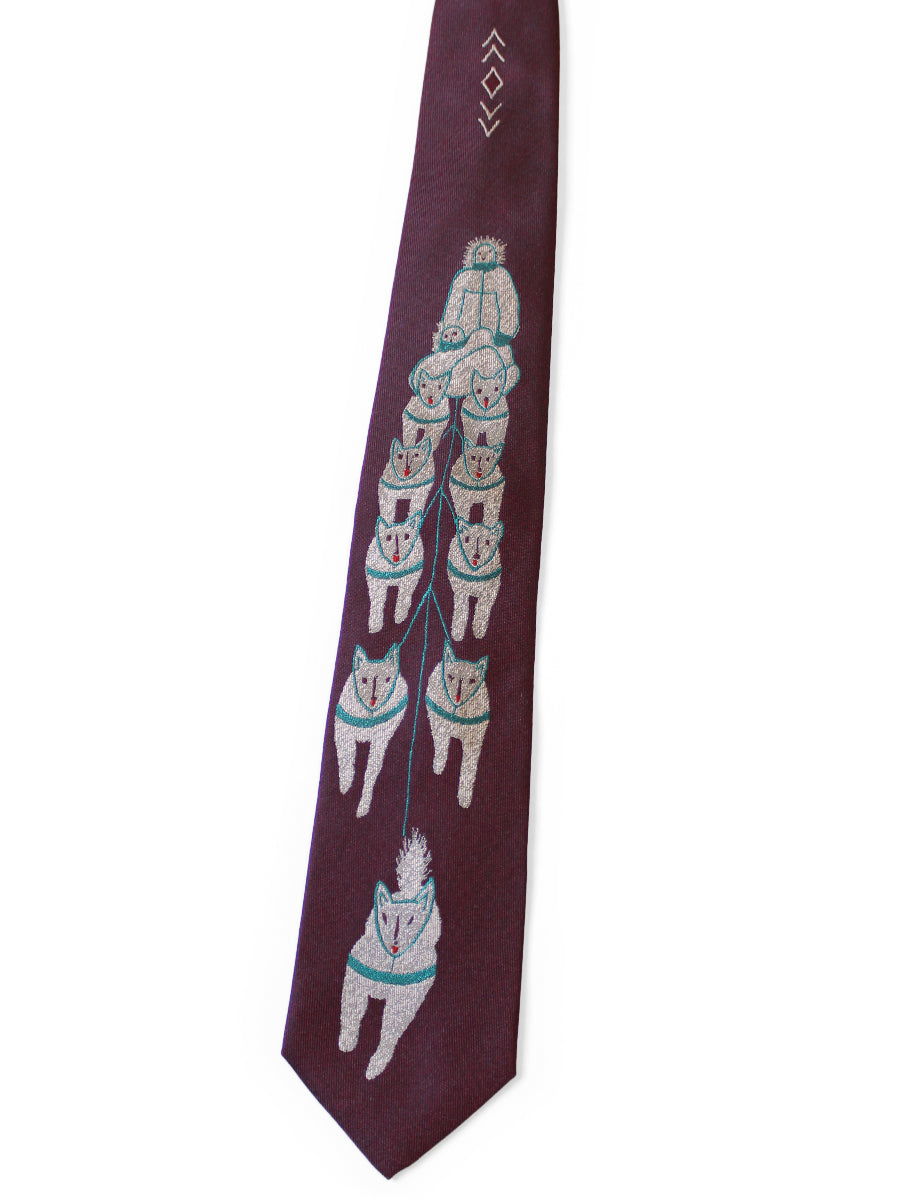 Kapital Silk Twill Dog-Team Neck Tie