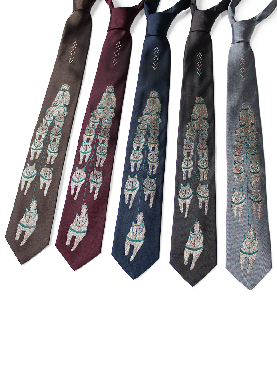 Kapital Silk Twill Dog-Team Neck Tie
