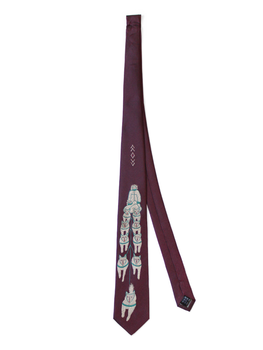 Kapital Silk Twill Dog-Team Neck Tie