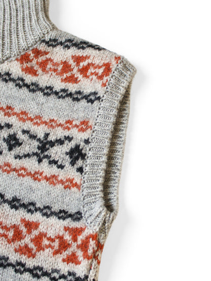 Kapital 3G Wool Yellowknife Fair Isle Half Zip Vest