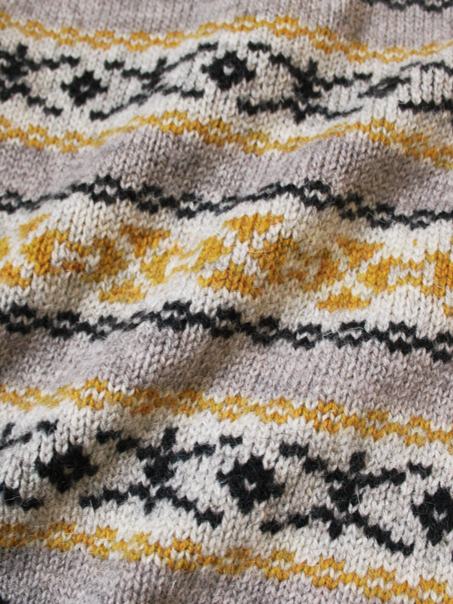 Kapital 3G Wool Yellowknife Fair Isle Half Zip Vest