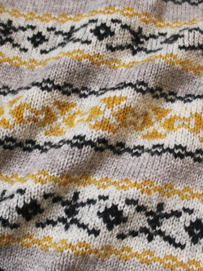 Kapital 3G Wool Yellowknife Fair Isle Half Zip Vest