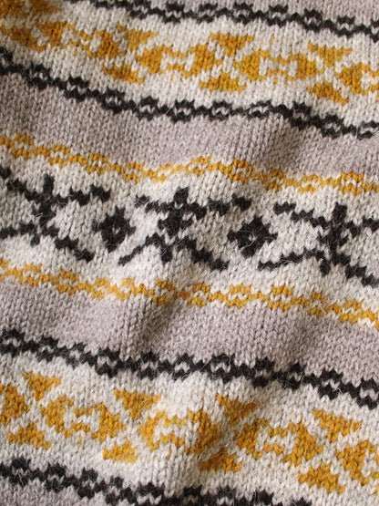 Kapital 3G Wool Yellowknife Fair Isle Zip Short Cardigan