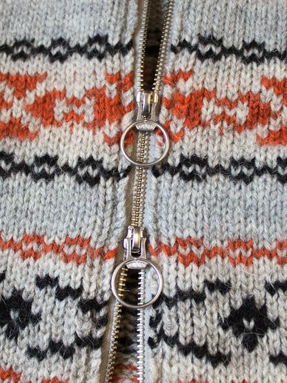 Kapital 3G Wool Yellowknife Fair Isle Zip Short Cardigan