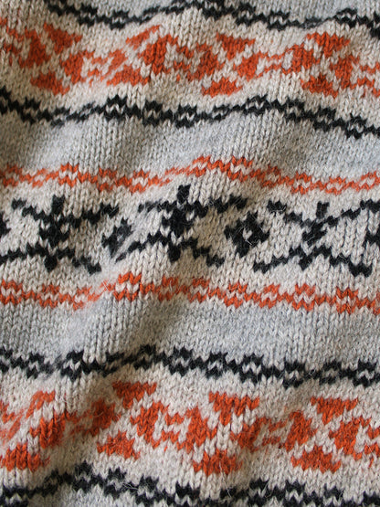 Kapital 3G Wool Yellowknife Fair Isle Zip Short Cardigan