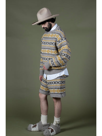 Kapital 3G Wool Yellowknife Fair Isle Shorts