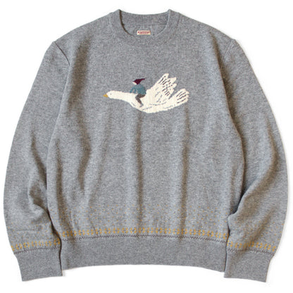 Kapital 12G Wool Crew Neck Sweater (Fly Goose)