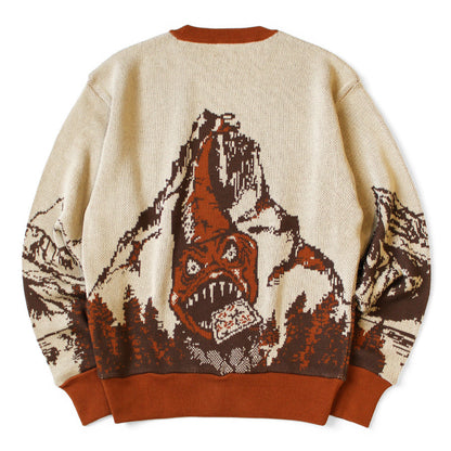 Kapital 8G Jacquard Knit Vintage Crew Sweater (The Slide Rock Bolter)