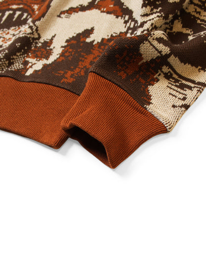 Kapital 8G Jacquard Knit Vintage Crew Sweater (The Slide Rock Bolter)