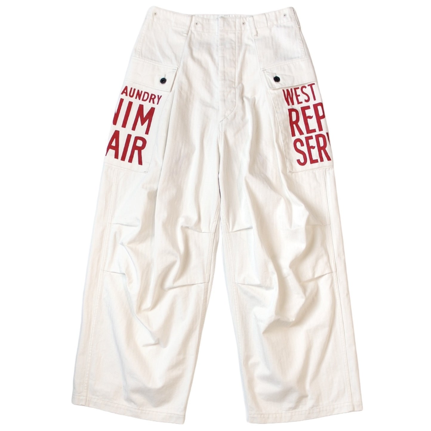 Kapital Herringbone Jumbo Monkey Pants (Factory Repair Print & Embroidery)