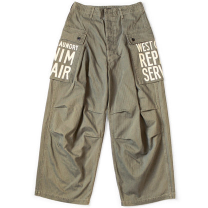 Kapital Herringbone Jumbo Monkey Pants (Factory Repair Print & Embroidery)