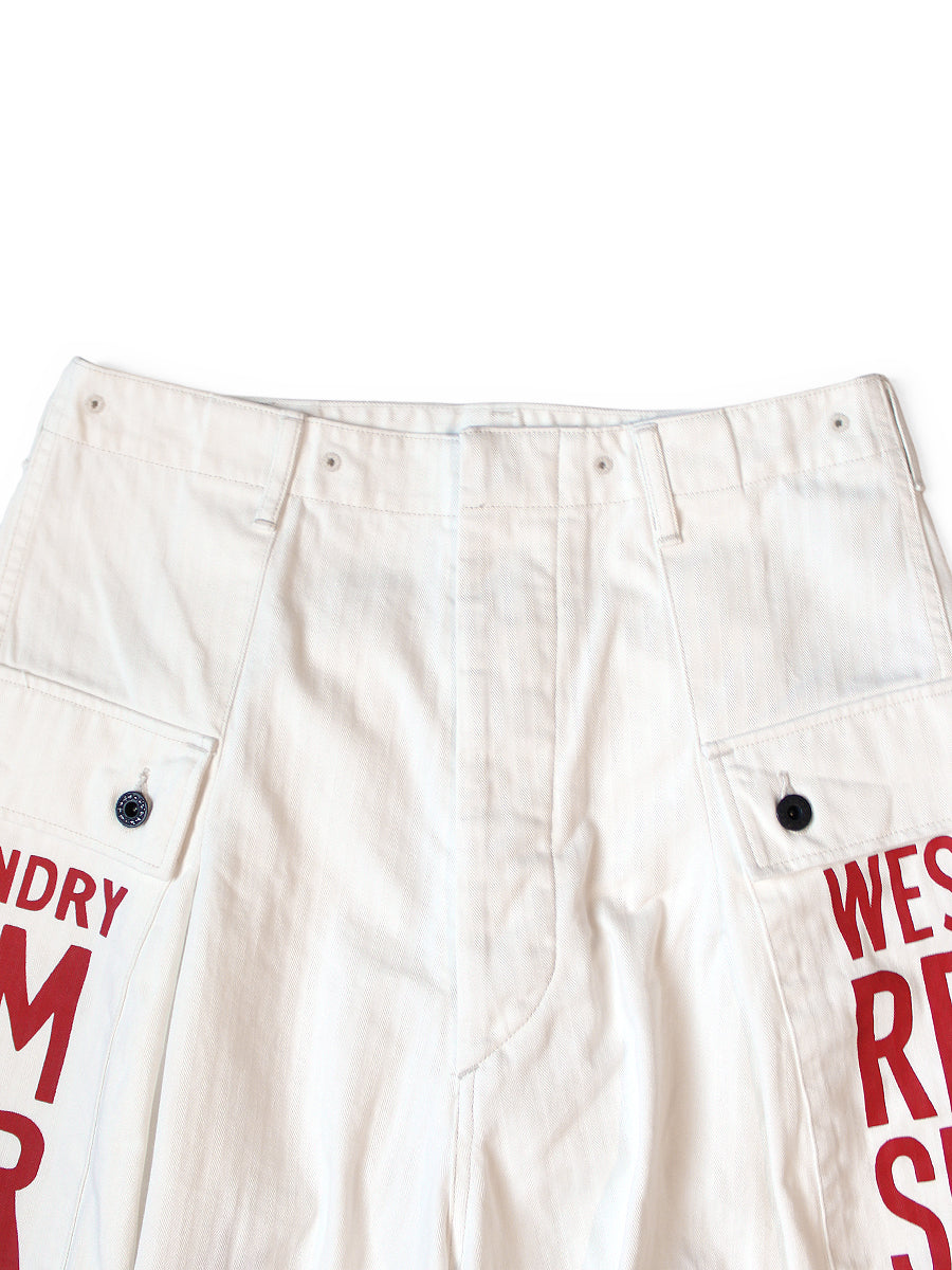 Kapital Herringbone Jumbo Monkey Pants (Factory Repair Print & Embroidery)