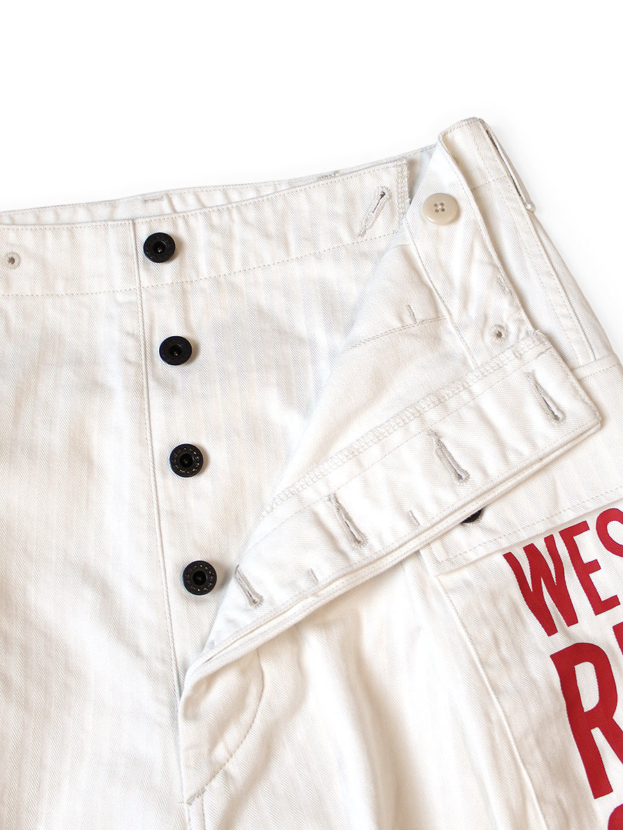 Kapital Herringbone Jumbo Monkey Pants (Factory Repair Print & Embroidery)