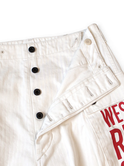 Kapital Herringbone Jumbo Monkey Pants (Factory Repair Print & Embroidery)