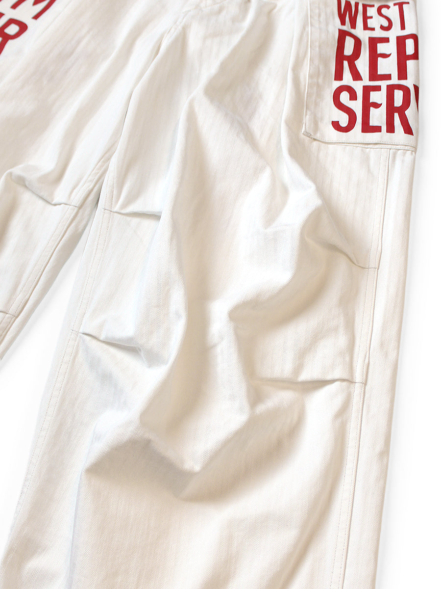 Kapital Herringbone Jumbo Monkey Pants (Factory Repair Print & Embroidery)