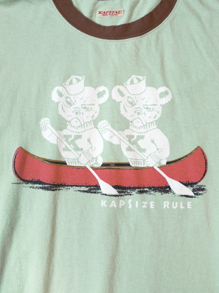 Kapital Jersey Ringer T-Shirt (`K` Bear Print)