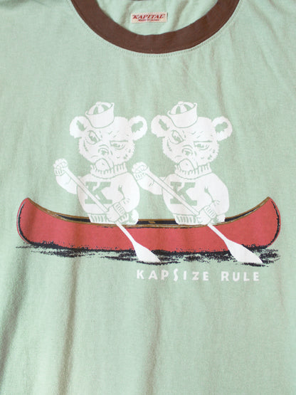 Kapital Jersey Ringer T-Shirt (`K` Bear Print)