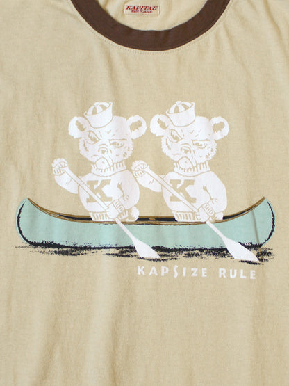 Kapital Jersey Ringer T-Shirt (`K` Bear Print)
