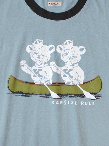 Kapital Jersey Ringer T-Shirt (`K` Bear Print)