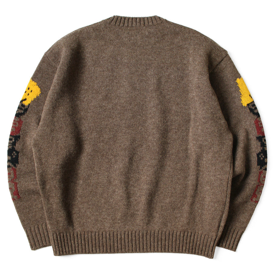 Kapital 5G Wool Peckish Totem Pole Crew Sweater
