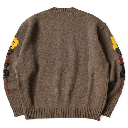 Kapital 5G Wool Peckish Totem Pole Crew Sweater