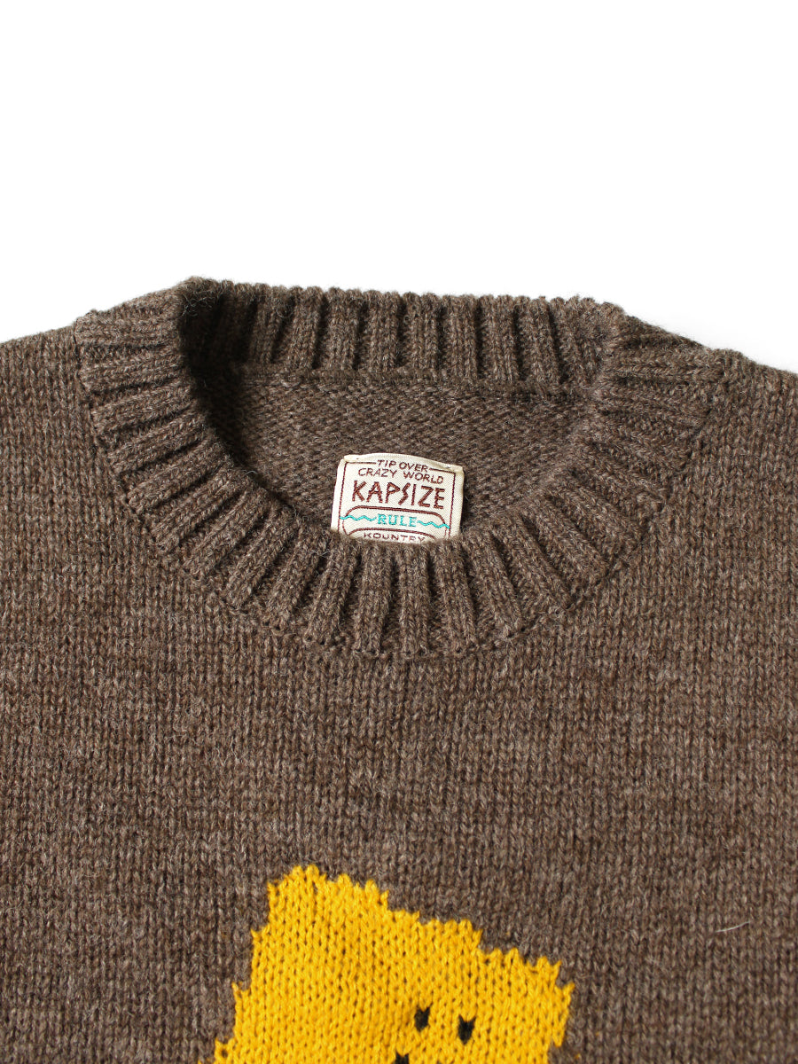 Kapital 5G Wool Peckish Totem Pole Crew Sweater