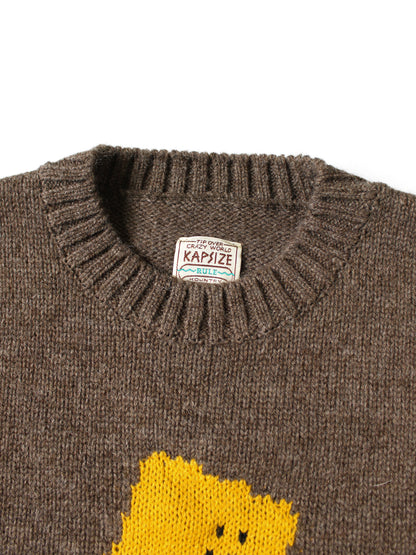 Kapital 5G Wool Peckish Totem Pole Crew Sweater