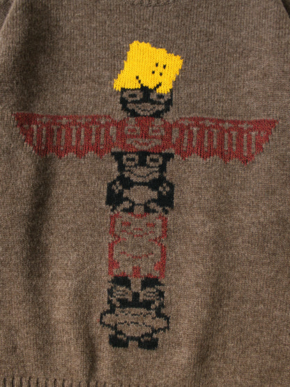 Kapital 5G Wool Peckish Totem Pole Crew Sweater