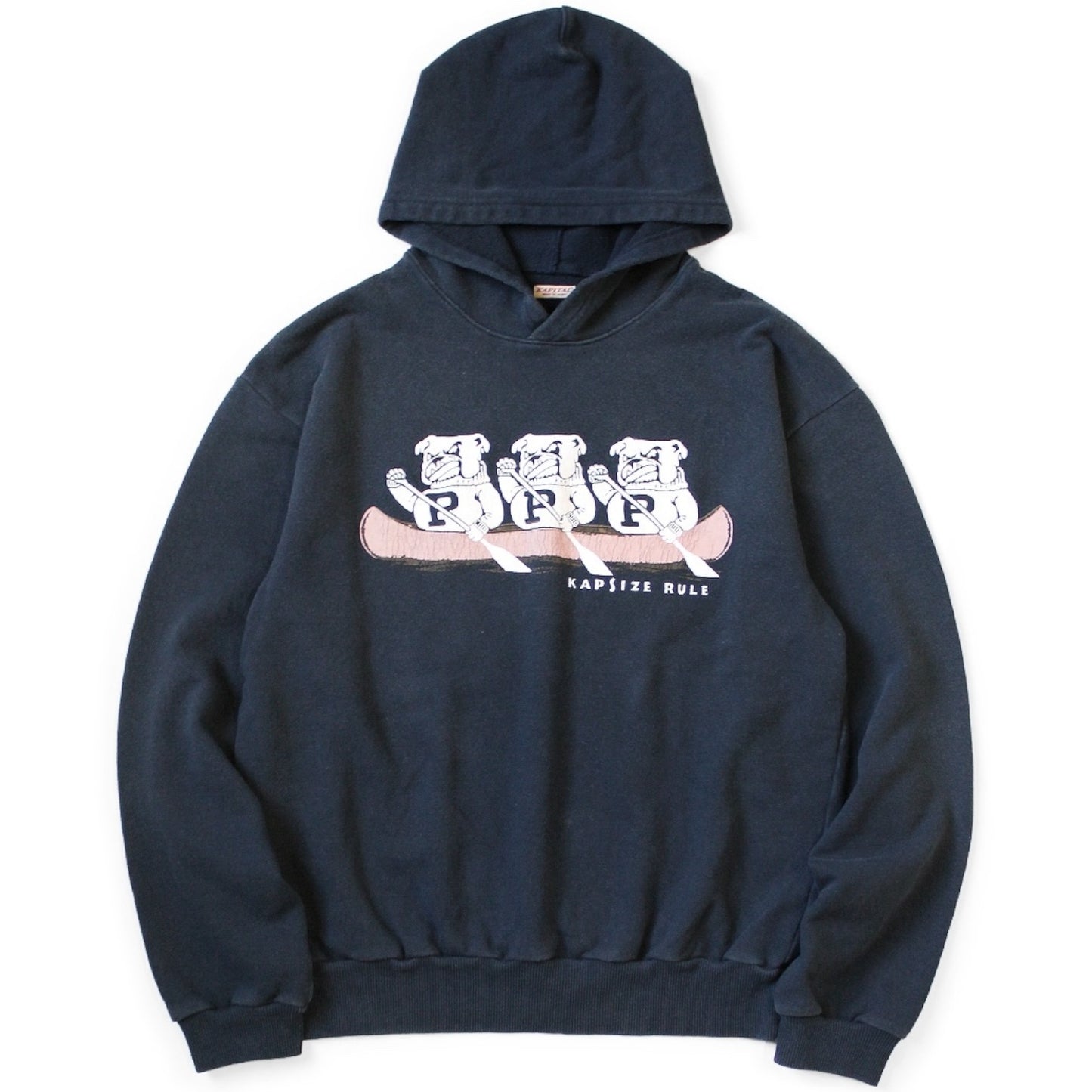 Kapital Fleece Hooded Sweatshirt (`P`Bulldog Print)