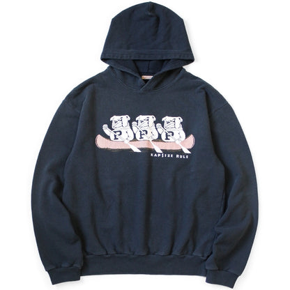 Kapital Fleece Hooded Sweatshirt (`P`Bulldog Print)