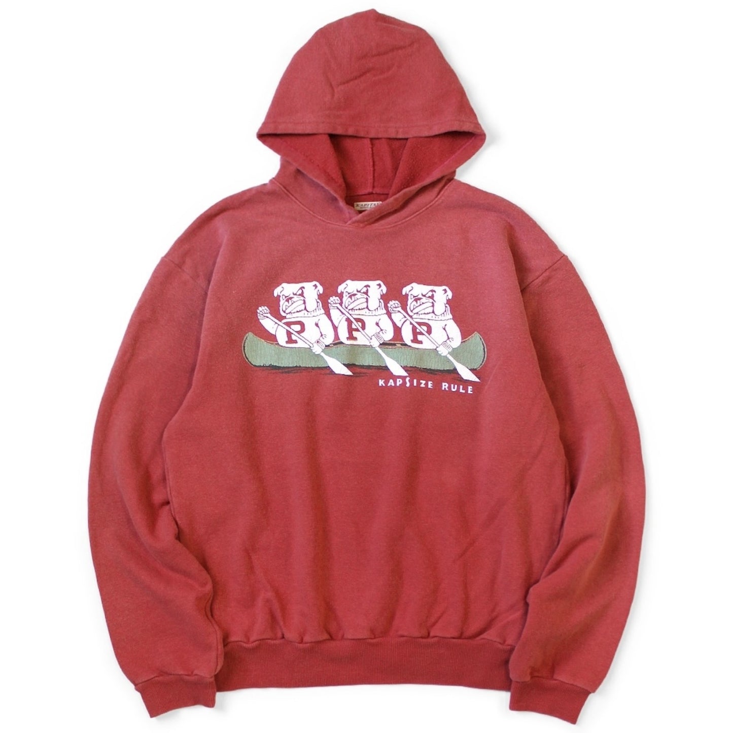 Kapital Fleece Hooded Sweatshirt (`P`Bulldog Print)